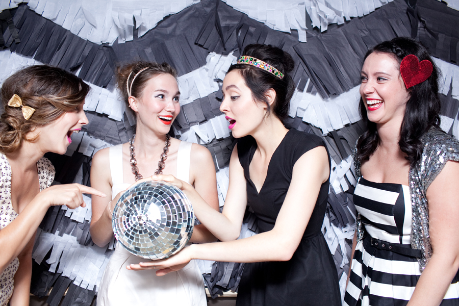 chevron stripe fringe photobooth