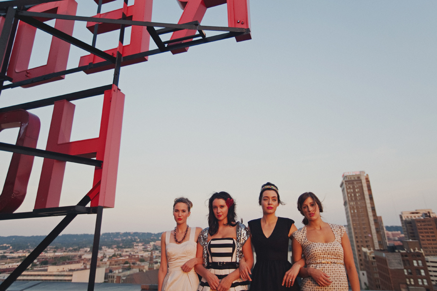 girls at sunset bachelorette party